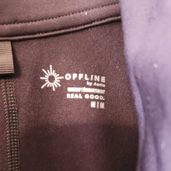 NWT - Aerie Brown Warm Up Quarter Zip Jacket - M - Picture 2 of 5